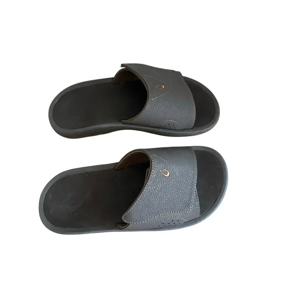 Olakai Nalu Men’s Versatile Slide Sandals Brown Size 9
